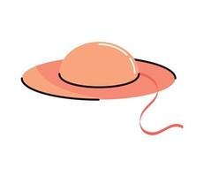 icono de sombrero femenino vector