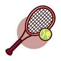 tennis racket and ball vector