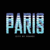 Paris illustration typography. perfect for t shirt design vector