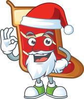 Cute santa shoes cookies cartoon character vector