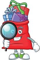 Santa bag full of gift cartoon vector