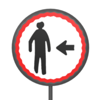 Traffic sign circle isolated on transparent png