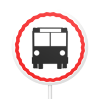 Traffic sign circle isolated on transparent png