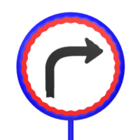 Traffic sign circle isolated on transparent png