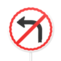 Traffic sign circle isolated on transparent png