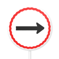 Traffic sign circle isolated on transparent png