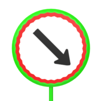 círculo de señal de tráfico aislado en transparente png