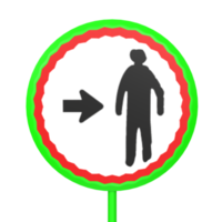 círculo de señal de tráfico aislado en transparente png