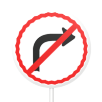 Traffic sign circle isolated on transparent png