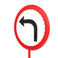 Traffic sign circle isolated on transparent png