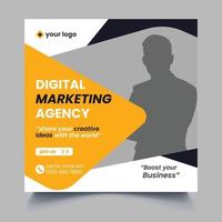 Digital business marketing social media post template Free Vector