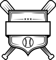 esporte taco de beisebol logotipo vintage emblema morcegos distintivo png