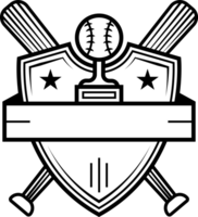 deporte béisbol palo vintage logo emblema murciélagos insignia png