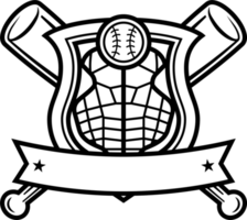 deporte béisbol hombre deporte insignia emblema vintage ilustración png