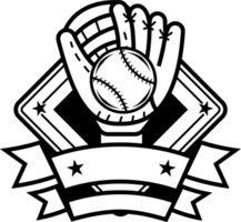 deporte béisbol hombre deporte insignia emblema vintage ilustración png