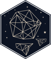 símbolo geométrico vintage logo concepto monocromo emblema png