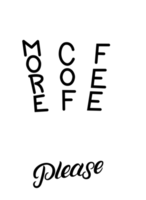 hand- belettering koffie citaten met schetsen wijnoogst etiketten monochroom png