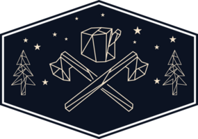 geometrisk symbol årgång logotyp begrepp svartvit emblem png