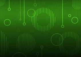 Green display digital technology board circle line background vector