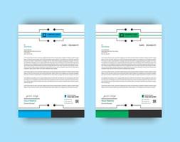 corporate business letterhead design template, vector