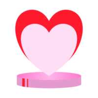 The Red Heart Stand Decoration png