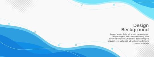 Template banner with wave blue color. design with liquid shape. vector