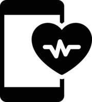 Mobile heart pulse vector illustration on a background.Premium quality symbols.vector icons for concept and graphic design.