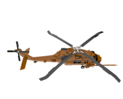 Helicopter isolated on transparent background. 3d rendering - illustration png