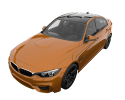 Modern car isolated on transparent background. 3d rendering - illustration png