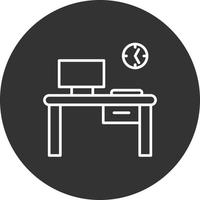 icono de vector de mesa de oficina