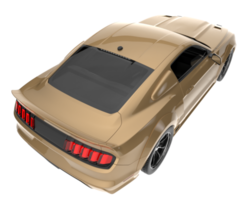 coche muscular aislado sobre fondo transparente. Representación 3d - ilustración png