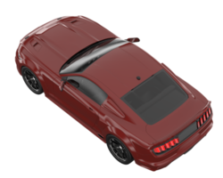 Muscle car isolated on transparent background. 3d rendering - illustration png