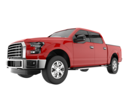 Pickup truck isolated on transparent background. 3d rendering - illustration png