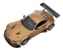 voiture de course isolée sur fond transparent. rendu 3d - illustration png