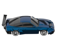 voiture de course isolée sur fond transparent. rendu 3d - illustration png