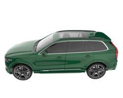 suv realista aislado sobre fondo transparente. Representación 3d - ilustración png