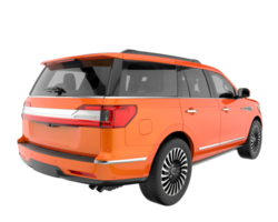 Realistic SUV isolated on transparent background. 3d rendering - illustration png