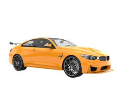 voiture de sport isolée sur fond transparent. rendu 3d - illustration png