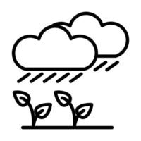 Raining Vector Icon