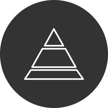 icono de vector de gráfico de pirámide