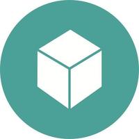 icono de vector de cubo