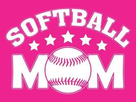 Softball Mom with softball vector