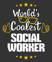 el trabajador social más genial del mundo vector