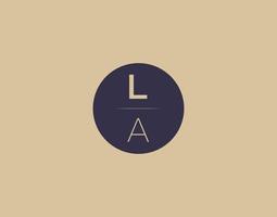 LA letter modern elegant logo design vector images