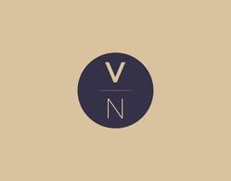 VN letter modern elegant logo design vector images