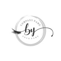 inicial por logo escritura salón de belleza moda moderno lujo monograma vector