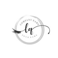 initial LQ logo handwriting beauty salon fashion modern luxury monogram vector