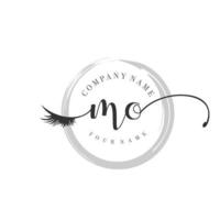 initial MO logo handwriting beauty salon fashion modern luxury monogram vector