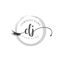 initial DJ logo handwriting beauty salon fashion modern luxury monogram vector