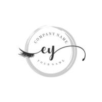 initial EY logo handwriting beauty salon fashion modern luxury monogram vector